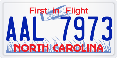 NC license plate AAL7973
