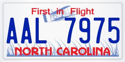 NC license plate AAL7975