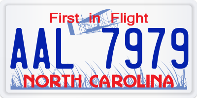 NC license plate AAL7979