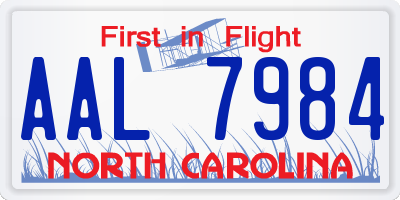 NC license plate AAL7984