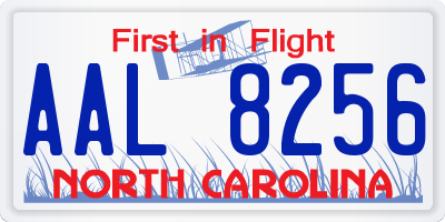 NC license plate AAL8256