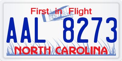 NC license plate AAL8273