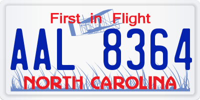 NC license plate AAL8364