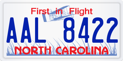 NC license plate AAL8422