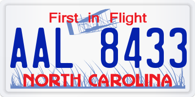 NC license plate AAL8433