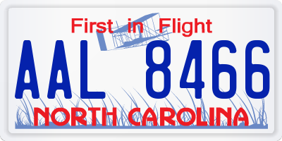 NC license plate AAL8466