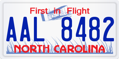 NC license plate AAL8482