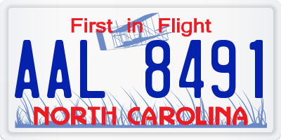 NC license plate AAL8491