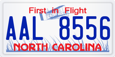 NC license plate AAL8556