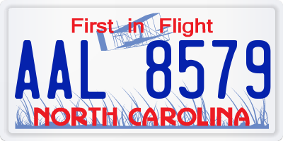 NC license plate AAL8579