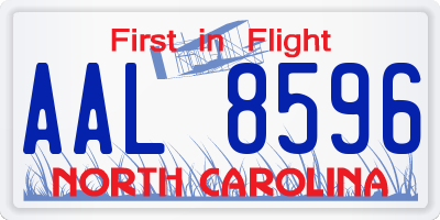 NC license plate AAL8596