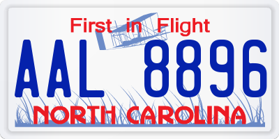 NC license plate AAL8896