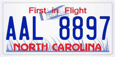 NC license plate AAL8897