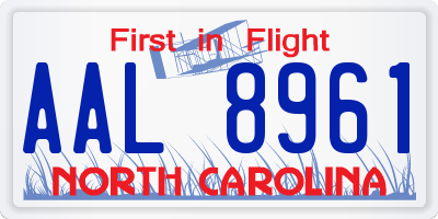 NC license plate AAL8961
