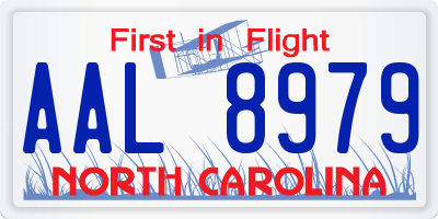 NC license plate AAL8979