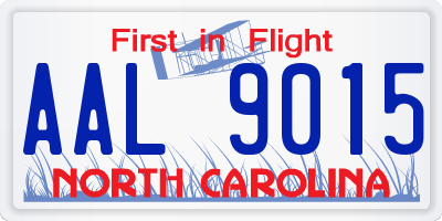 NC license plate AAL9015