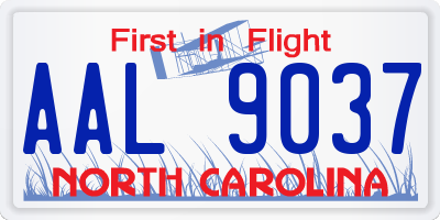 NC license plate AAL9037