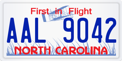 NC license plate AAL9042