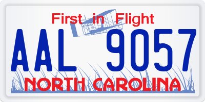 NC license plate AAL9057