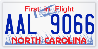 NC license plate AAL9066