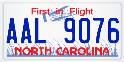 NC license plate AAL9076