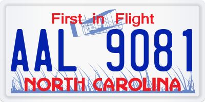 NC license plate AAL9081