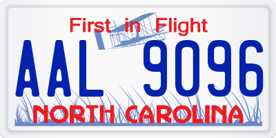 NC license plate AAL9096