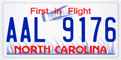 NC license plate AAL9176