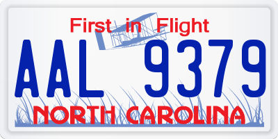 NC license plate AAL9379