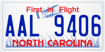 NC license plate AAL9406