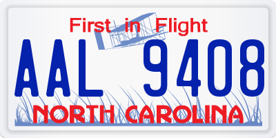 NC license plate AAL9408