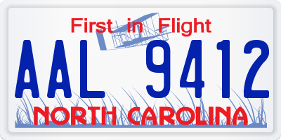 NC license plate AAL9412