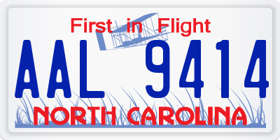 NC license plate AAL9414