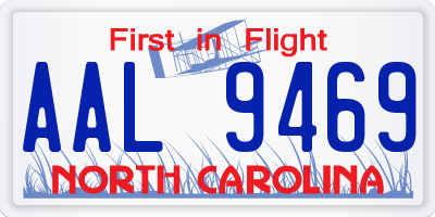 NC license plate AAL9469