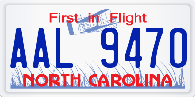 NC license plate AAL9470