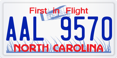 NC license plate AAL9570