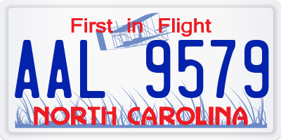 NC license plate AAL9579