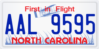 NC license plate AAL9595