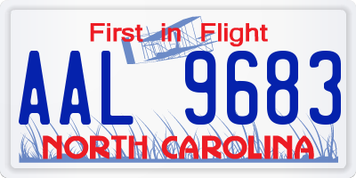 NC license plate AAL9683