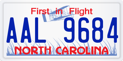 NC license plate AAL9684