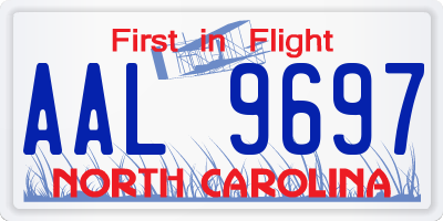 NC license plate AAL9697