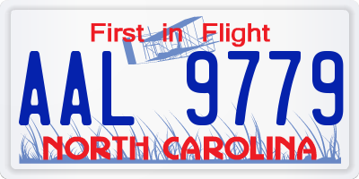 NC license plate AAL9779