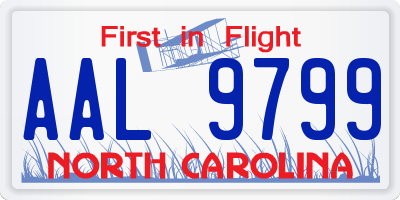NC license plate AAL9799