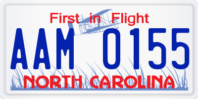 NC license plate AAM0155