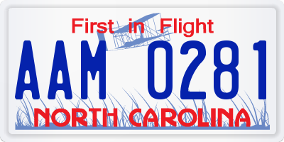 NC license plate AAM0281