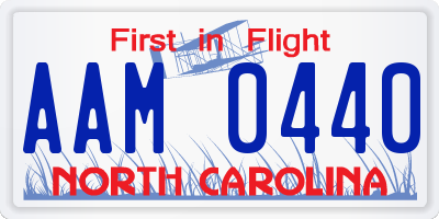 NC license plate AAM0440