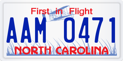 NC license plate AAM0471