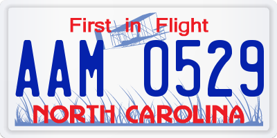 NC license plate AAM0529