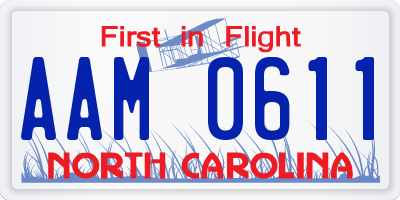 NC license plate AAM0611
