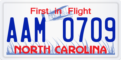 NC license plate AAM0709